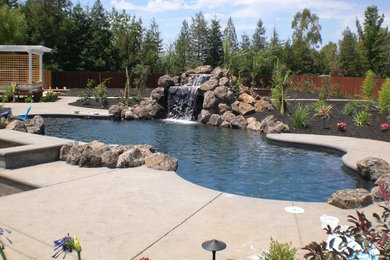 Example of a beach style pool design in Sacramento