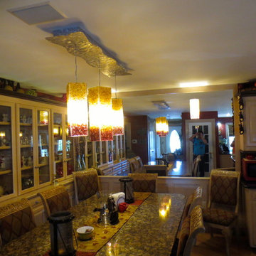 Blown Glass Light - Art Glass Lighting - Chandelier Installation