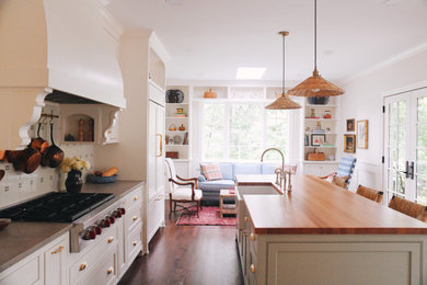 Kitchen - huge french country kitchen idea in Kansas City