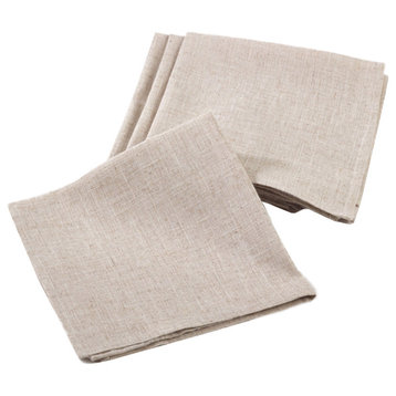 Linen Blend Natural Napkin Set, Set of 4