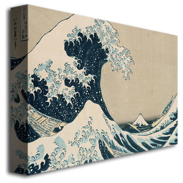 'The Great Wave' Canvas Art by Kanagawa-Katsushika Hokusai