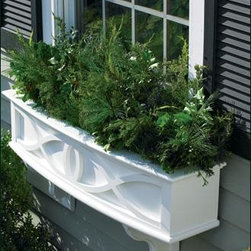 Bow Front Medallion Window Box - Window Treatments