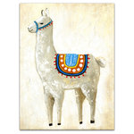DDCG - Alpaca on Beige Background Print on Canvas - This canvas features an alpaca on beige background to help you infuse eye-catching designs into your home.   Made ready to hang for your home, this wall art is durable and lightweight. The result is a stunning piece of wall art you will love. Made to order.