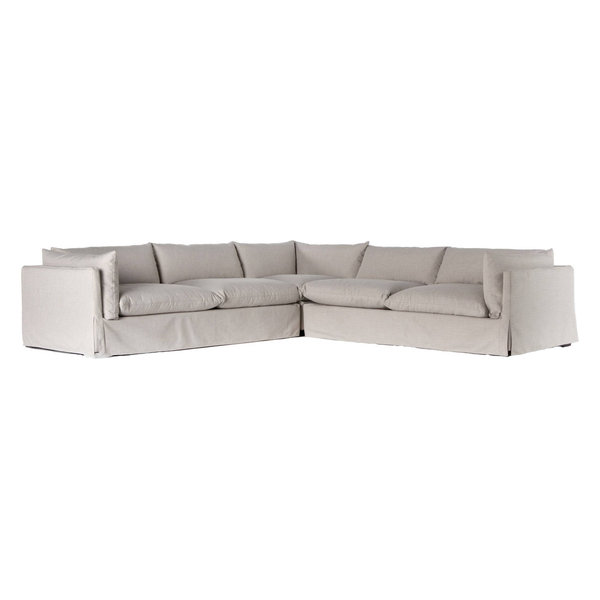 Loft Modern Slipcovered Corner Sectional Sofa