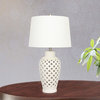 White Ceramic Table Lamp - White