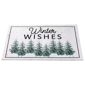 Winter Wishes Christmas Doormat 29" x 17"