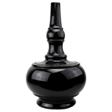 Barghile Ceramic Vase, Black