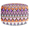 Colorful Dream Nativo Pouf Chair Foot Stool, Round 20"x14"