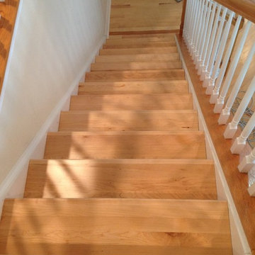 Installing hardwood steps