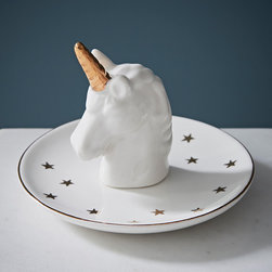 Unicorn Ceramic Ring Dish - Jewellery Boxes & Organisers