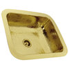 Nantucket Sinks 17.5"x14.5" Rectangle Undermount Bar Sink, Polished Brass