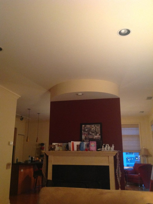 Removing a fireplace in the middle of a room