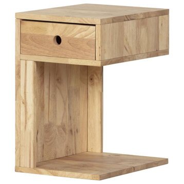 Kodali 1-Drawer Nightstand, Natural Wood