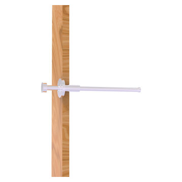 Modern Style Pullout Retractable Garment Rod, Polished Chrome