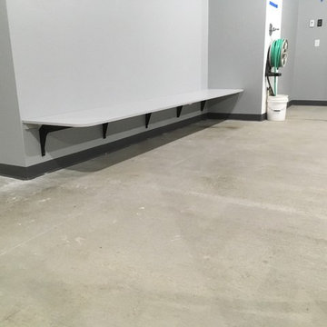Garage shelving in gray