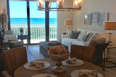 Beach style dining room photo in Other
