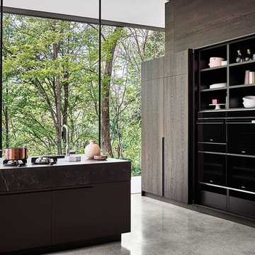 Cesar MAXIMA Kitchen - Thermally Treated Oak & Titanium Silk Matt lacquer