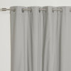 Solid Cotton Blackout Curtain, Grey, 52"x96"