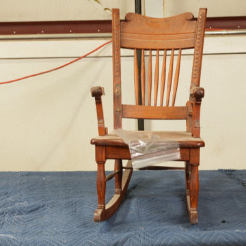 Antique Victorian Oak Rocking Chair — Structural Repair, Missing Component Fabri