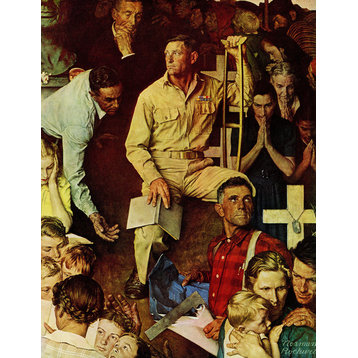"The Long Shadow of Lincoln" Print on Canvas by Norman Rockwell