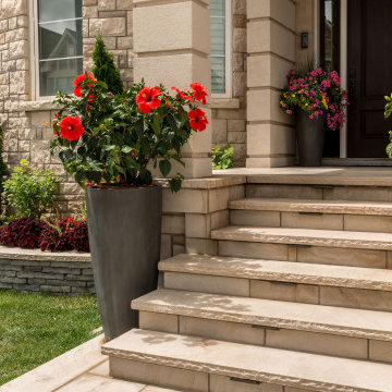 Light and Natural Color Palette - Entrance & Garden Bed
