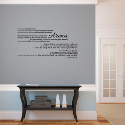 The Man in the Arena Quote, Theodore Roosevelt - Wall Decals