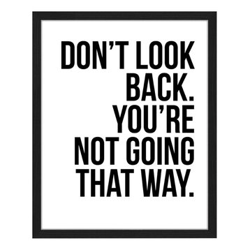 "Don't Look Back" Framed Print, 40x50 cm