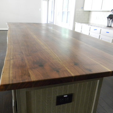 Live Edge Walnut Kitchen Island Countertop