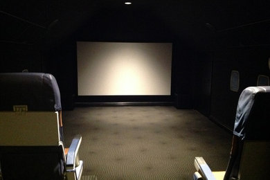 Design ideas for a classic home cinema in Little Rock.