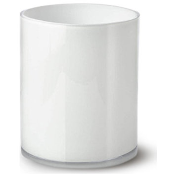Small Modern White Glass Vase
