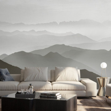 Mountains Mist wall mural