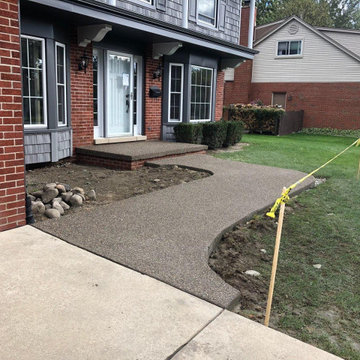 Aggregate Sidewalks for that unique look.