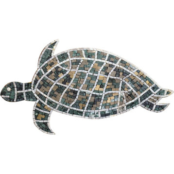 Turtle Marble Mosaic Art, 19x10