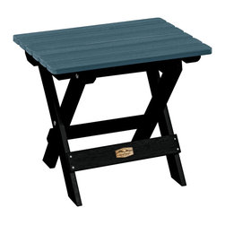 ELK OUTDOORS - The Essential Folding Side Table, Shale (Black/Blue) - Outdoor Side Tables