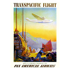 Pan American Air Lines 8.5/" x 11/"  Travel Poster HAWAII