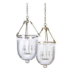 Bell Jar with Ribbed Glass - Ceiling Lighting