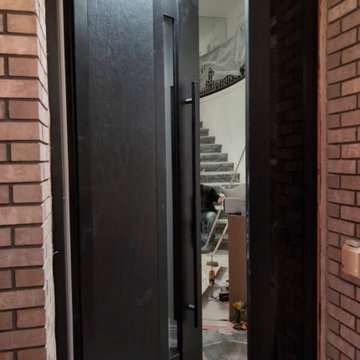 Dekton 0163 Ardesia Nero with Black sidelight and Smart lock
