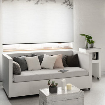 Honeycomb shades + blinds