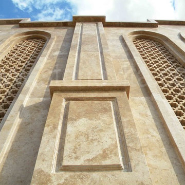 облицовка фасадов травертином из Ирана