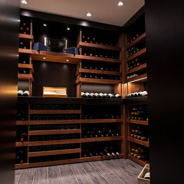 Dream Wine Space made of rare cherrywood, capacity of 500 bottles