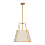 Gold With Cream Tapered Drum Shade