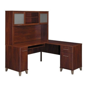 Bush Furniture Somerset 72w L Shaped Desk In Hansen Cherry