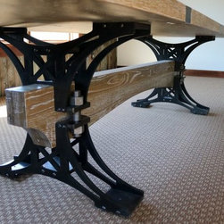 Cerused Oak Truss Dining Table - Dining Tables