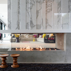 Client Case Studies: Flames Emerging from the Floor - Indoor Fireplaces