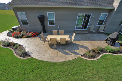 Stamped Concrete Patio and Walkway