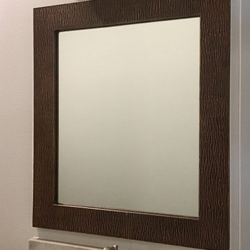 36" Rectangle Hammered Copper Mirror with Tree Design (MFREC3631-TR)