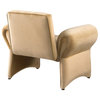 Fleurette Velvet Accent Chair, Camel