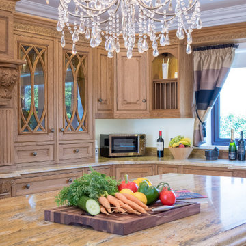 Classic, Sustainable-Wood Victorian Style Kitchen