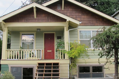 Inspiration for a craftsman exterior home remodel in Seattle