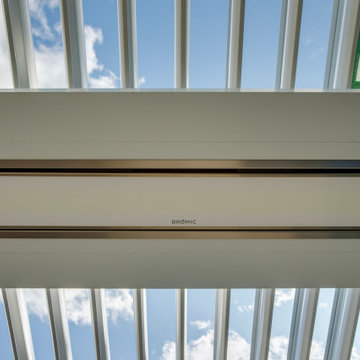 South Calgary StruXure Adjustable White Pergola Enclosed with Phantom Screens